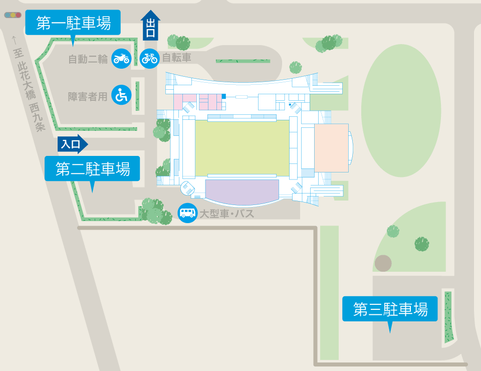 おおきにアリーナ舞洲専用駐車場のご案内