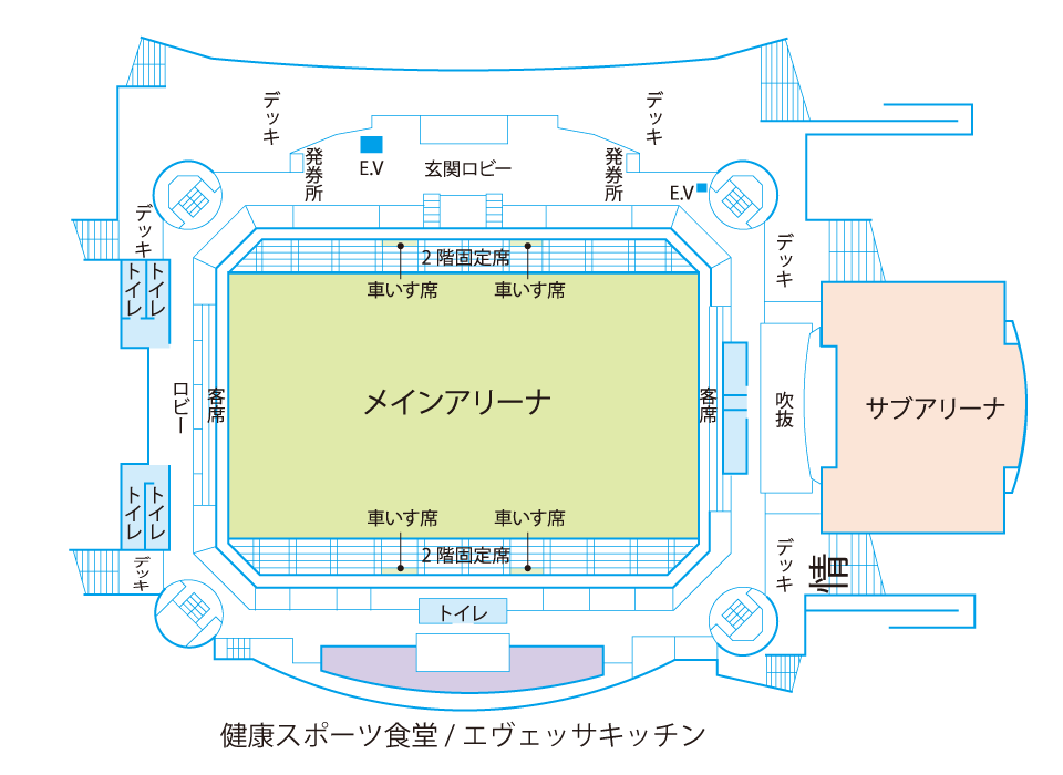 おおきにアリーナ舞洲：会議室：フロアマップ2F